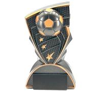 Express Medals Soccer Trophy, 6.5 Inch, Black Graphite with Gold Trim, Solid Heavy Sports Award Trophies Plaque Champion