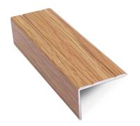 Express Nosings Aluminium Stair Edge Nosing 30x20mm Retro Fit Self-Adhesive Step Trim, Self-Adhesive for Easy Installation (0.9m, Oak)
