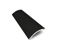 Express Nosings Self-Adhesive Aluminium Floor Transition Profile, 40mm Width, 15mm Height Difference, No-Drill Installation, Matt Black and Silver Finish (Matt Black)