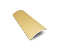 Express Nosings Self-Adhesive Aluminium Floor Transition Reducer Profile, 40mm Width, Max15mm Height Difference, No-Drill Installation, Matt Brass