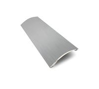 Express Nosings Self-Adhesive Aluminium Floor Transition Reducer Profile, 40mm Width, Max15mm Height Difference, No-Drill Installation, Brushed Silver