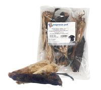 Express Pet Supplies 1kg Goat Ears with Fur/Hair, 100% Natural Dog Treat Chew