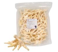 Express Pet Supplies 1kg White Puffed Chicken Feet Dog Treat Chew Low Odour & Very Clean (None Greasy)