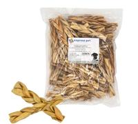 Express Pet Supplies 500g (25-30 Sticks) Braided Lamb Headskin Twists Sticks 100% Natural Air Dried Dog Treat Chews