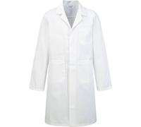 EXPRESS_SHU Lab Coat Hygiene Food Industry Uniform Solutions Lab/Doctors Coat/Warehouse/Hygiene Coat DIY Coat/Workwear Doctor Students School Coat, Laboratory (WHITE, L)