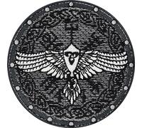 EXPRESS-STICKEREI Viking Raven Runes Sew-On Odin's Warrior Patch, 75 x 75 mm, PD00325