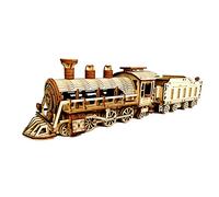 Express Train - DIY 3D Wooden Puzzle Model Kit - Laser Cut Wooden Puzzle Craft Kit, Brain Teaser Educational Building Model Toy for Kids -Mechanical Train Model Kits