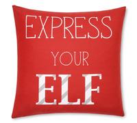 Express Your Elf Filled Cushion 45cm x 45cm Red