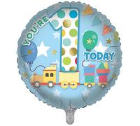 Happy 1St Birthday Blue 18-Inch Double-Sided Foil Balloon