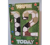 Express Yourself Birthday Card for Age 12 Boy - Includes Envelope - Football Numbers Design,19.5cm x 13.5 cm