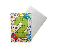 "Express Yourself" Birthday Card for Age 2 Boy - Animated Design - Includes Envelope