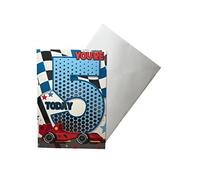 "Express Yourself" Birthday Card for Age 5 Boy - Includes Envelope - Featuring a Racing Car Design