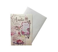 "Express Yourself" Birthday Card for Auntie - Includes Keepsake and Envelope - Gift Theme Design for Her