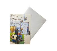 "Express Yourself" Birthday Card for Brother - Includes Keepsake and Envelope - Football Theme Design for Him