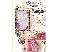"Express Yourself" Birthday Card for Daughter - Includes Keepsake and Envelope - Gift Theme Design for Her