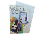 "Express Yourself" Birthday card for Special Brother-in-law - Includes Keepsake and Envelope Includes - Football and Winning Trophy design card for him.