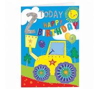 Express Yourself Boys You're 2 Today Happy Birthday Card with Envelope