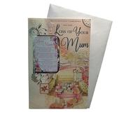 "Express Yourself" Deepest Sympathy card on the Loss of your Mum - Includes Keepsake and Envelope - remembrance Candles and Flower design.