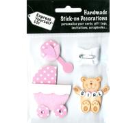 Express Yourself DIY, self Adhesive, Baby Girl, Topper - Ideal for Card Making, Scrapbooking, Papercrafts, Childrens Crafts etc