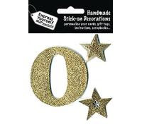Express Yourself DIY, self Adhesive, Gold 0, Topper - Ideal for Card Making, Scrapbooking, Papercrafts, Childrens Crafts etc