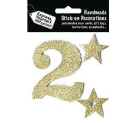 Express Yourself DIY, self Adhesive, Gold 2, Topper - Ideal for Card Making, Scrapbooking, Papercrafts, Childrens Crafts etc