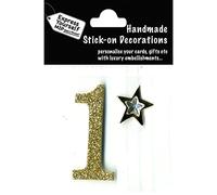 Express Yourself DIY, self Adhesive, Gold Number 1, Topper - Ideal for Card Making, Scrapbooking, Papercrafts, Childrens Crafts etc