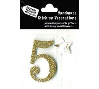 Express Yourself DIY, self Adhesive, Gold Number 5, Topper - Ideal for Card Making, Scrapbooking, Papercrafts, Childrens Crafts etc