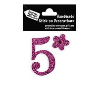 Express Yourself DIY, self Adhesive, Pink Number 5, Topper - Ideal for Card Making, Scrapbooking, Papercrafts, Childrens Crafts etc
