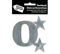 Express Yourself DIY, self Adhesive, Silver 0, Topper - Ideal for Card Making, Scrapbooking, Papercrafts, Childrens Crafts etc - Ideal for Card Making, Scrapbooking, Papercrafts, Childrens Crafts etc