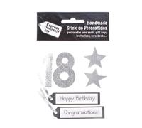Express Yourself DIY, self Adhesive, Silver 18, Topper - Ideal for Card Making, Scrapbooking, Papercrafts, Childrens Crafts etc