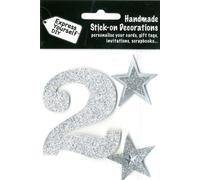 Express Yourself DIY, self Adhesive, Silver 2, Topper - Ideal for Card Making, Scrapbooking, Papercrafts, Childrens Crafts etc