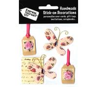 Express Yourself DIY, self Adhesive, Vintage Butterflies Topper - Ideal for Card Making, Scrapbooking, Papercrafts, Childrens Crafts etc