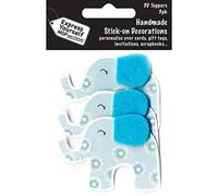 Express Yourself Elephant Stick-On Decoration Pack of 3 - Color: Blue