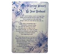 "Express Yourself" In Loving Memory of My Dear Husband - Graveside Plastic Keepsake - Lilies Flower Design and Blank Space for Personalization