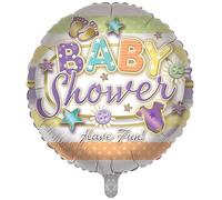 "Express Yourself" Joyful baby shower balloon. - Purple theme with colourful shade and beautiful star.