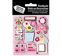 Butterflies, Flowers & Bags With Love - Self Adhesive Greeting Card Craft Embellishment Sticker Set for Card Making, Gift Wrapping, Scrapbooking, Paper Crafts and DIY Projects - Express Yourself MIP