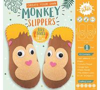 Express Yourself MIP Get Set Make Create Your Own Felt Monkey Slippers Craft Kit for Kids GSET020