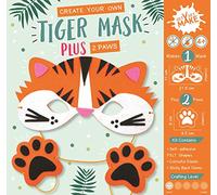 Express Yourself MIP Get Set Make Create Your Own Felt Tiger Mask and Paws Kids Craft Kit for Kids GSET010