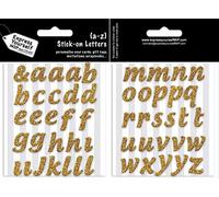 Express Yourself MIP Gold A-Z (lowercase) Alphabet Stickers - Self Adhesive Greeting Card Craft Embellishment Sticker Set for Card Making, Gift Wrapping, Scrapbooking, Paper Crafts and DIY Projects
