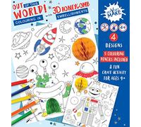 Express Yourself MIP Out of This World Get Set Make Colouring in Set with Honeycombs Kids Craft Kit for Kids - Creative Colouring Set with Robot, Alien, Astronaut GSET003