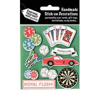 Express Yourself MIP, self Adhesive, Gambling & Sports Car Toppers - Ideal for Card Making, Scrapbooking, Papercrafts, Childrens Crafts etc