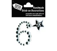 Express Yourself MIP, self Adhesive, Rhinestone Number 6, Topper - Ideal for Card Making, Scrapbooking, Papercrafts, Childrens Crafts etc