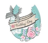 Express Yourself MIP, self Adhesive, Wedding Day Horse Shoe Multi Pack Toppers - Ideal for Card Making, Gift Wrapping, Scrapbooking, Papercrafts, Childrens Crafts etc