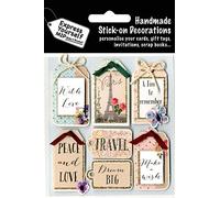 Express Yourself MIP, self Adhesive, with Love Vintage Tags Toppers - Ideal for Card Making, Scrapbooking, Papercrafts, Childrens Crafts etc