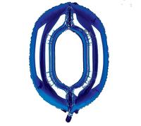 "Express Yourself" Number 0 Dark Blue Balloon, 34inch Solid Colour Number 0 Foil Helium Balloons for Birthday Celebration Decoration (Dark Blue)