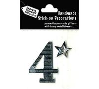 Express Yourself Number Sticker 4 - Color: Silver