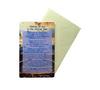 "Express Yourself" Plastic Keepsake Card "Thinking Of You At This Difficult Time" Theme - Includes Envelope - Empty Template on the Back to Write "From" whom "To" who it is