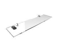 Expression Products Acrylic Safety Shelf 400mm x100mm, Bathroom, Bedroom, Office, Free Trolley Token Material Sample Included per Shipment, Clear