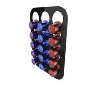 Expression Products Coffee Capsule pod Holder Wall Mounted Holds 15 Capsules, Compatible with Nespresso Original (Black)