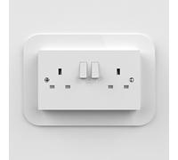 Expression Products Double Light Switch or Plug Socket Back Plate Finger Surround Panel White (8 ColoursAvailable) - Free Trolley Token Material Sample Included per Shipment